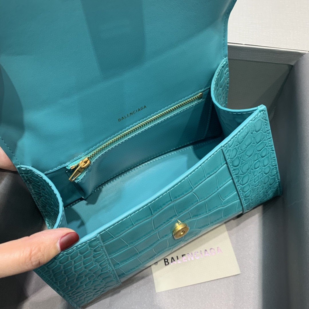 Balen Hourglass Small Handbag In Blue, For Women, Bags 9in/23cm