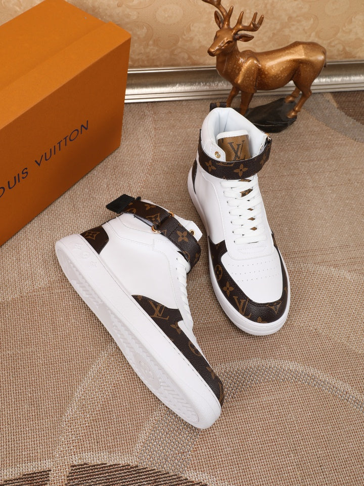 BL - LUV High Top White Brown Sneaker