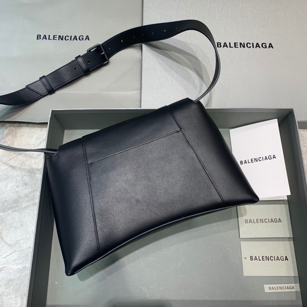 Balen Downtown Small Shoulder Bag In Black, For Women, Bags 11.8in/30cm