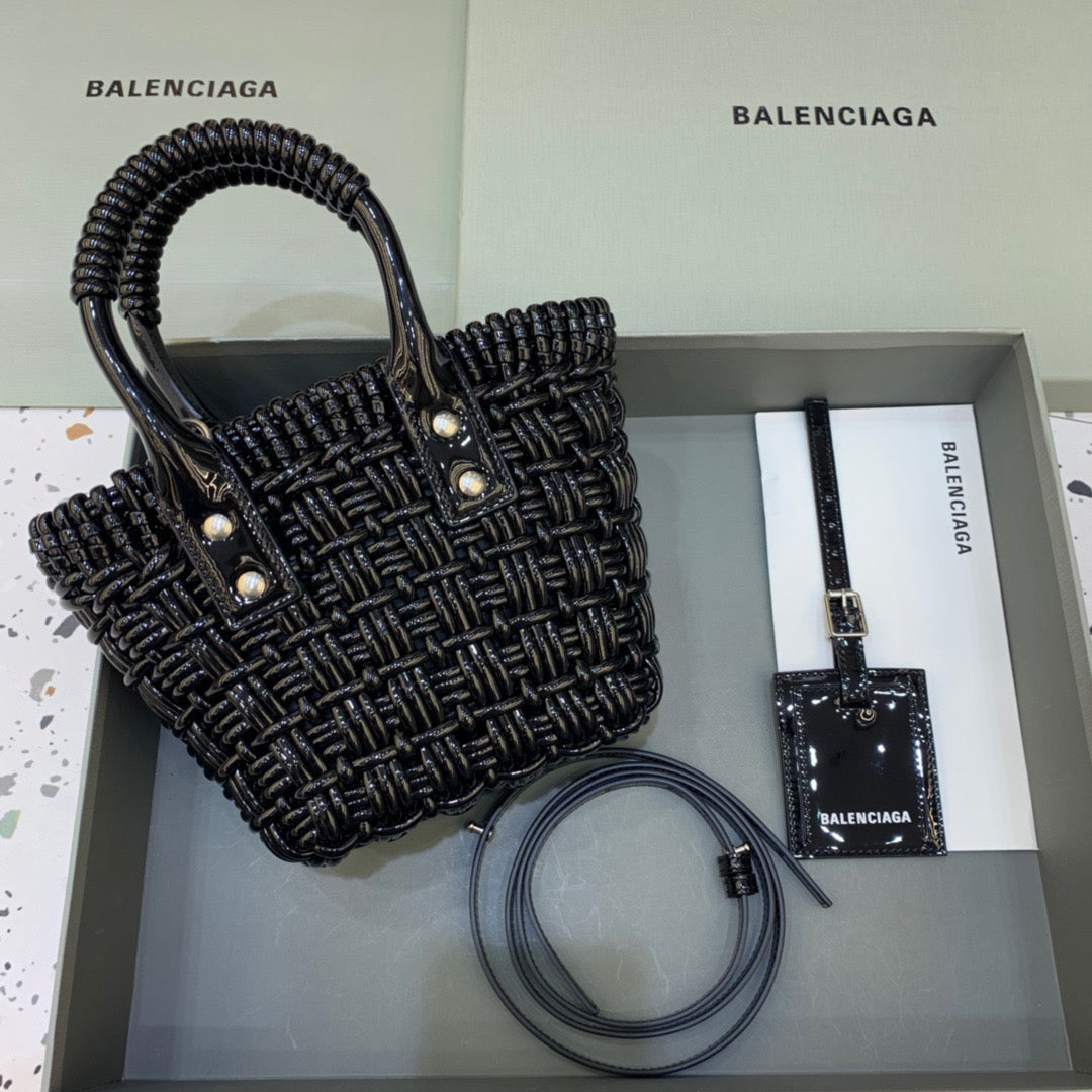 Balen Bistro XS Basket With Strap In Black , For Women, Bags 16.1in/41cm 6713422IE2Y1000