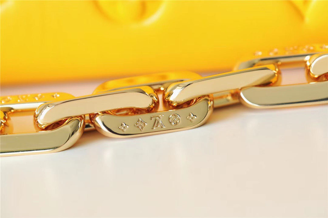 LV Coussin MM Monogram Yellow For Women, Women’s Handbags, Shoulder And Crossbody Bags 13.4in/34cm LV