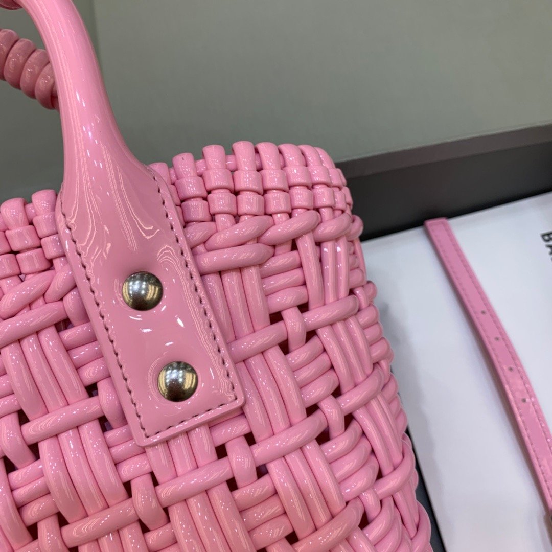 Balen Bistro XS Basket With Strap In Pink, For Women, Bags 16.1in/41cm