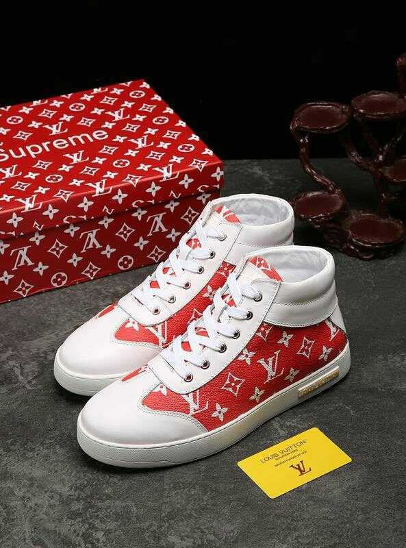 BL - LUV HIgh Top White Red Sneaker