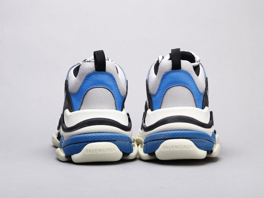 BL - Bla Triple S Black And White Blue Sneaker