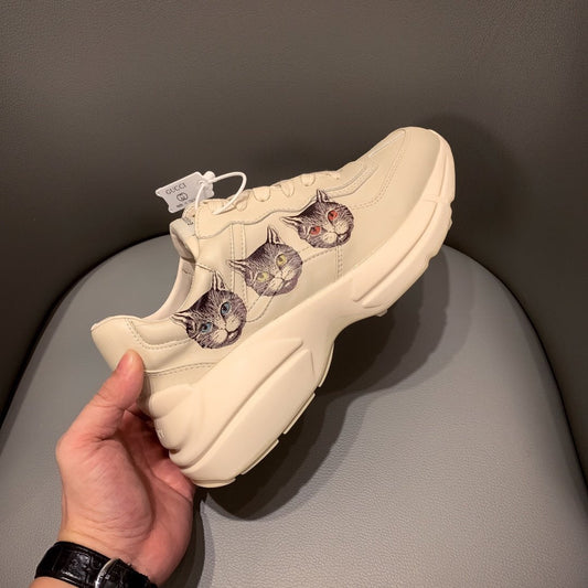 BL-GCI RHYTON VINTAGE TRAINER CAT WHITE SNEAKER 142