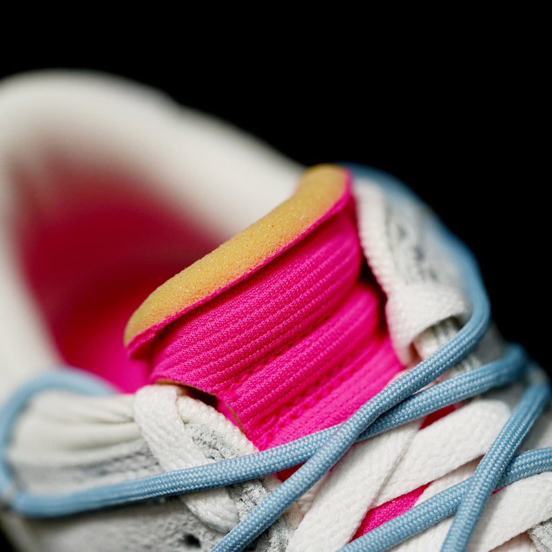 BL - OW x Dunk (NO.38) light blue shoelace pink buckle