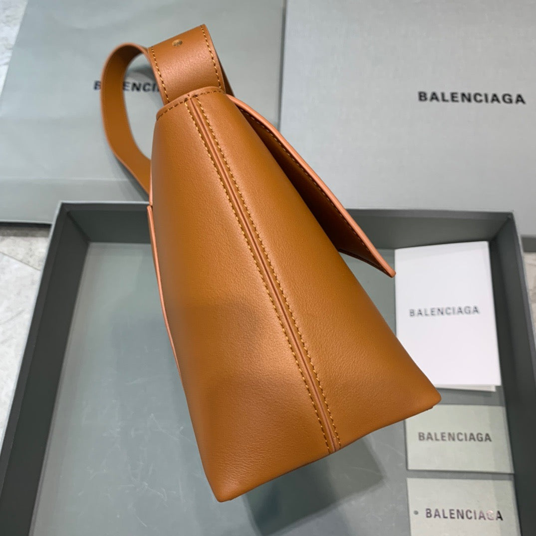 Balen Downtown Small Shoulder Bag In Brown, For Women, Bags 11.8in/30cm