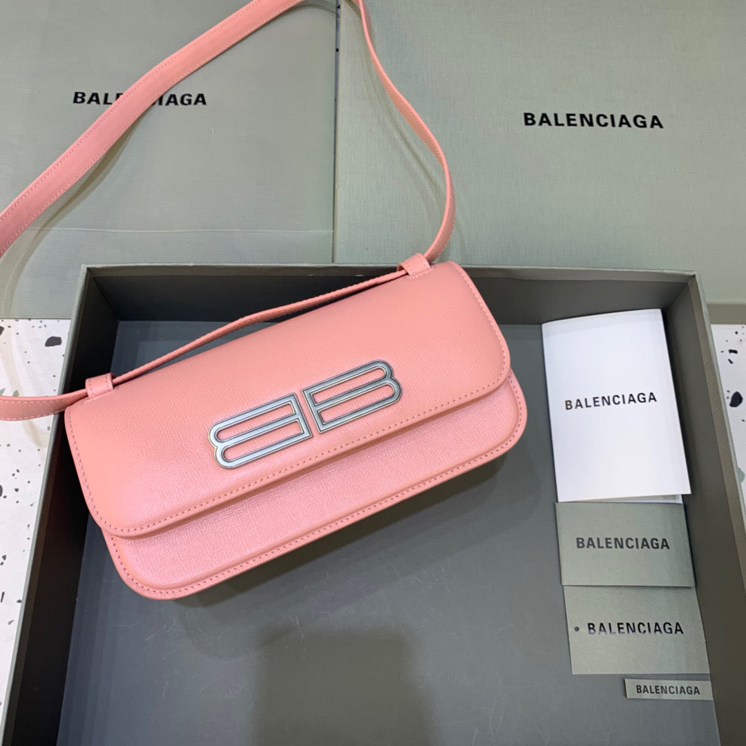 Balen Gossip Small Shoulder Bag Light Pink, For Women, Bags 9.1in/23cm