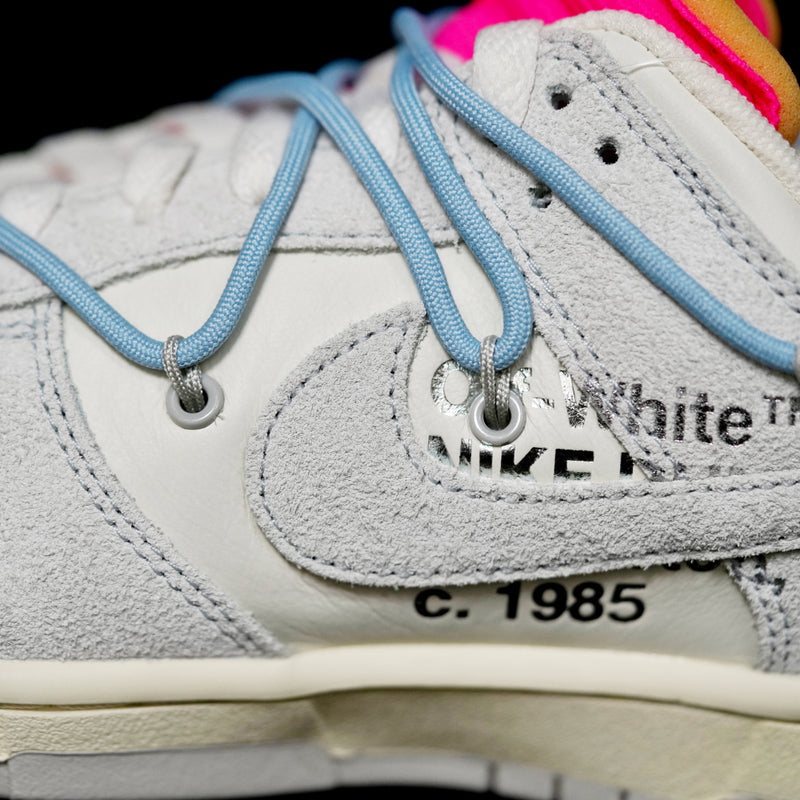 BL - OW x Dunk (NO.38) light blue shoelace pink buckle