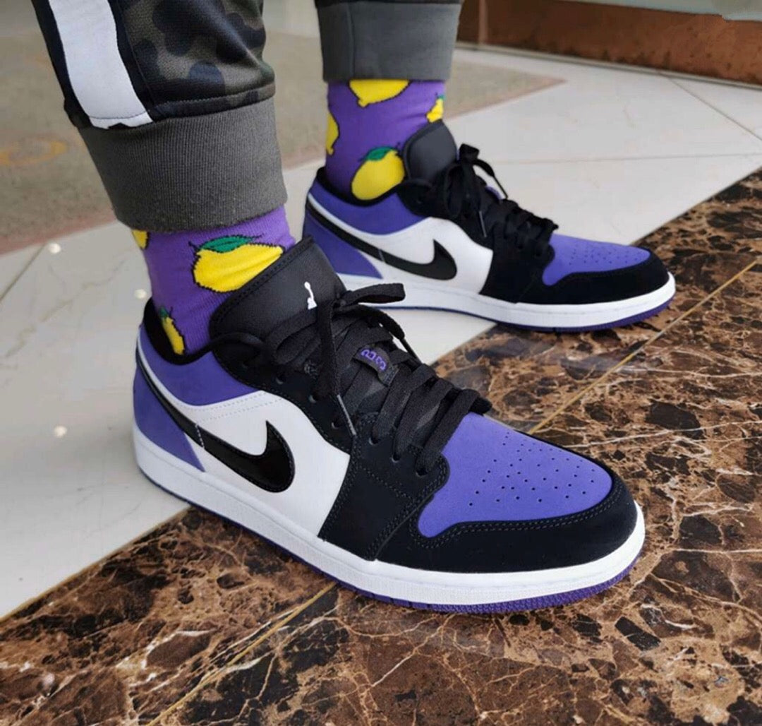 BL - AJ1 black and purple toes