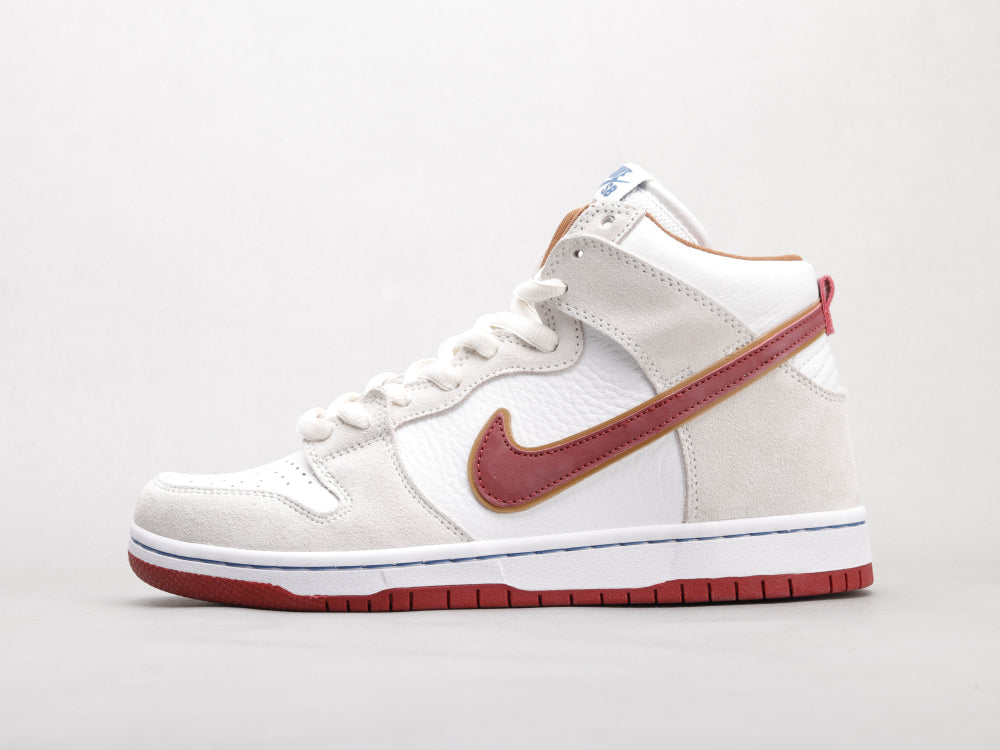BL - Beige and red hook high top knight color matching