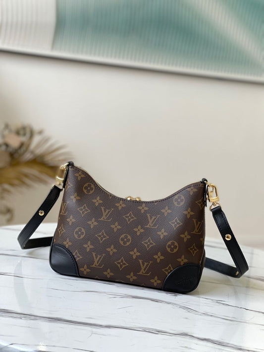 LV Boulogne Monogram Canvas Black For Women, Shoulder Bags 11.4in/29cm LV M45831