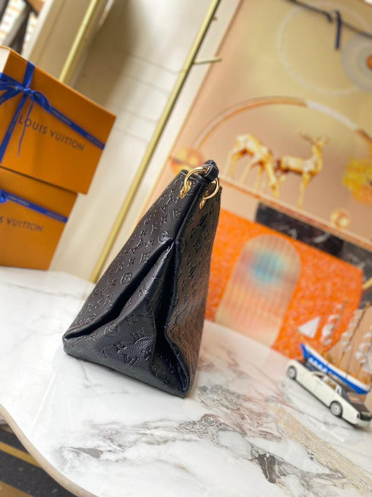 LV Artsy MM Monogram Empreinte Black For Women, Shoulder Bags 16.1in/41cm LV M41066