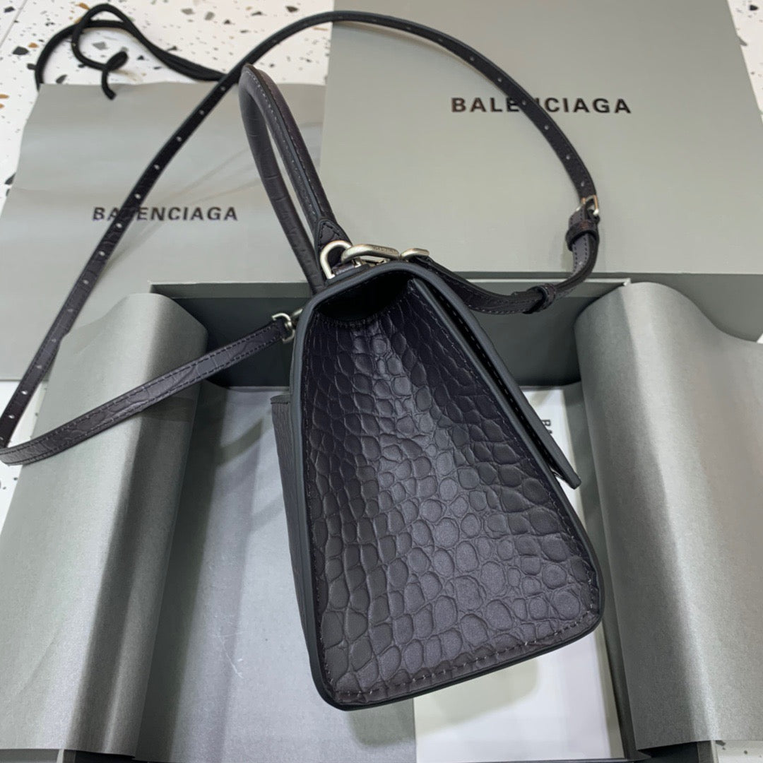 Balen Hourglass Small Handbag In Dark Grey, For Women, Bags 9in/23cm 5935462107U1309