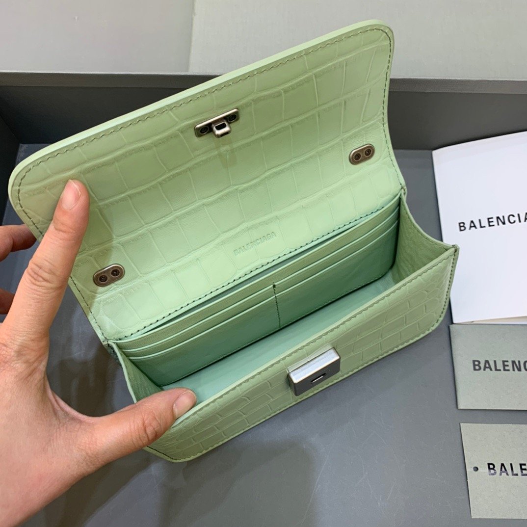 Balen Gossip Small On Chain Shoulder Bag Light Green, For Women, Bags 7.4in/19cm
