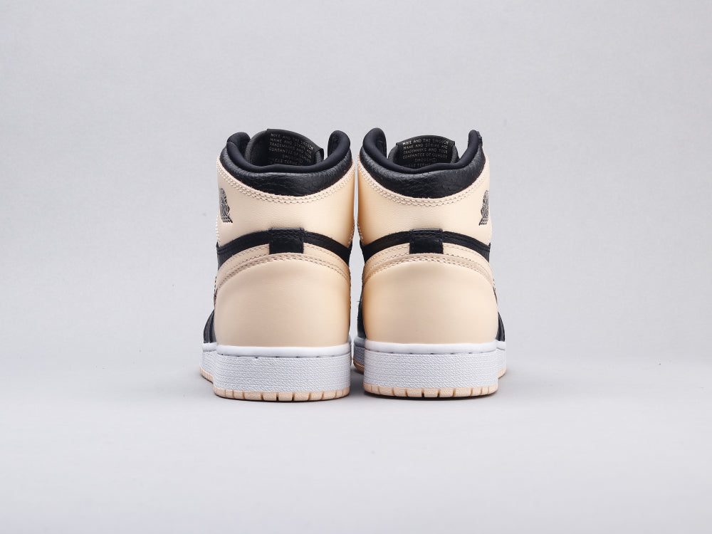 BL - AJ1 black pink toe women's shoes