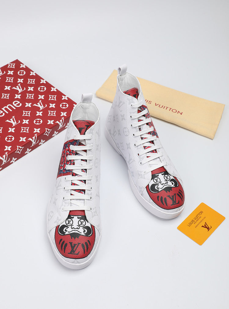 BL - LUV Stellar Trainer Boot White Red Sneaker
