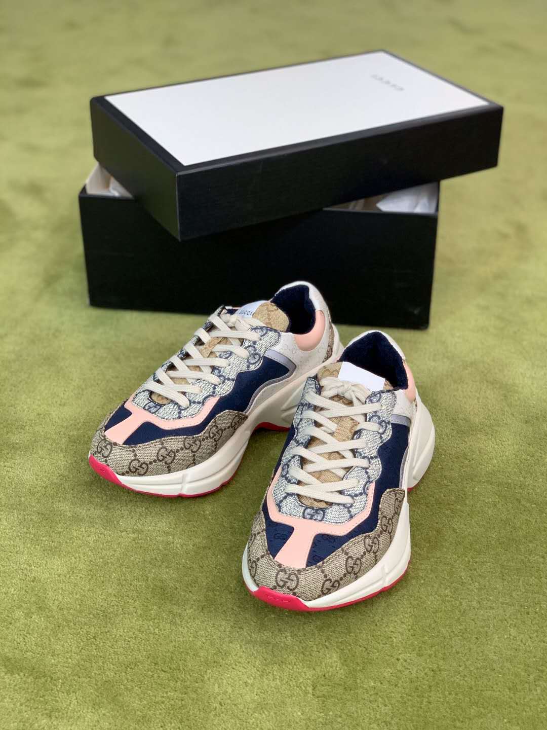 BL-GCI Rhyton GG Brown Pink Sneaker 046
