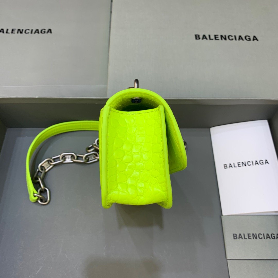 Balen Gossip Small On Chain Shoulder Bag Green Neon, For Women, Bags 7.4in/19cm