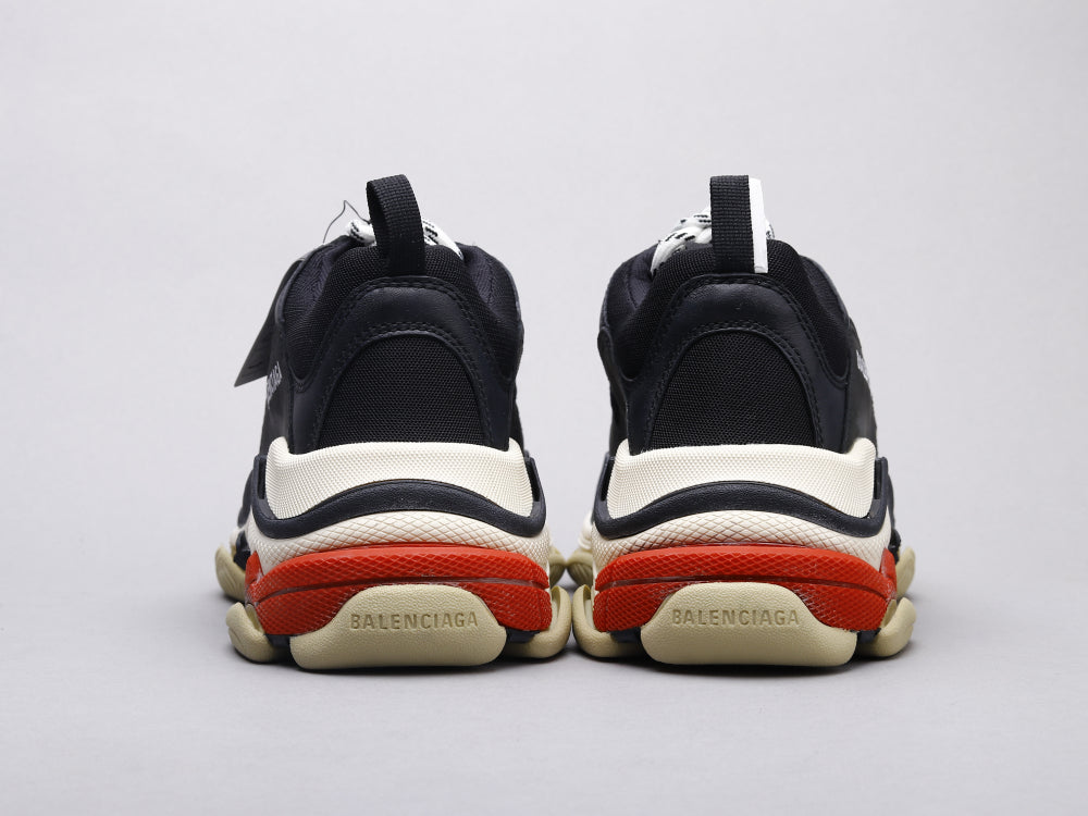 BL - Bla Triple S Black and Red Sneaker