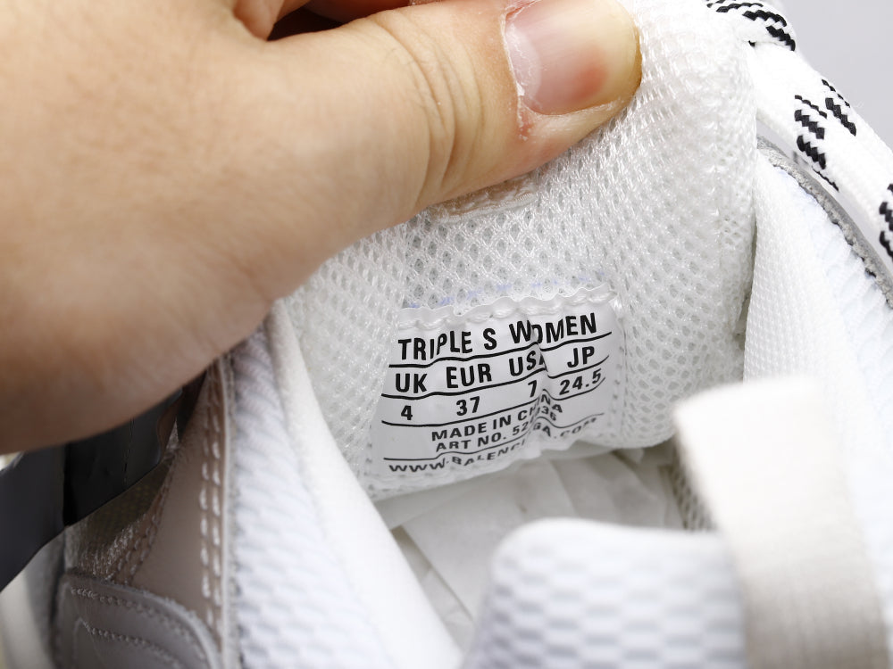 BL - Bla Triple S Pure White Sneaker