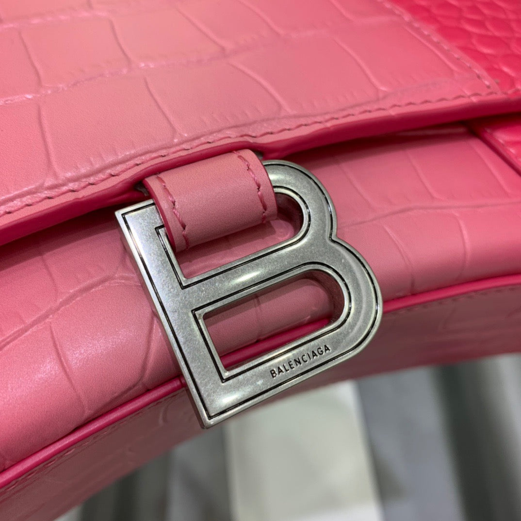 Balen Hourglass Small Handbag In Pink, For Women, Bags 9in/23cm 5935462107U5812