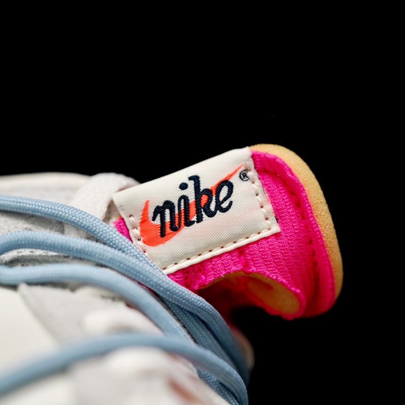 BL - OW x Dunk (NO.38) light blue shoelace pink buckle