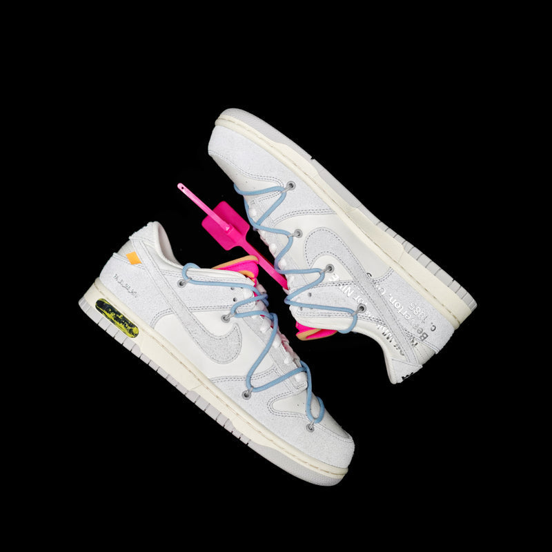 BL - OW x Dunk (NO.38) light blue shoelace pink buckle
