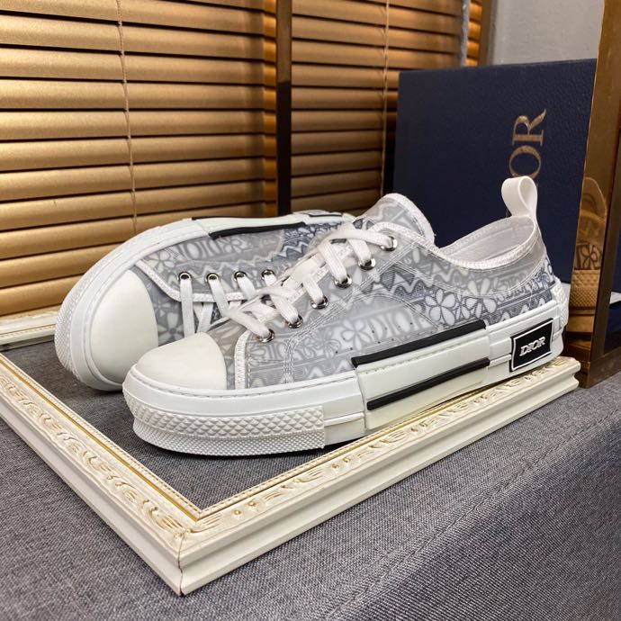 BL - DIR B23 White and Black LOW-TOP SNEAKER