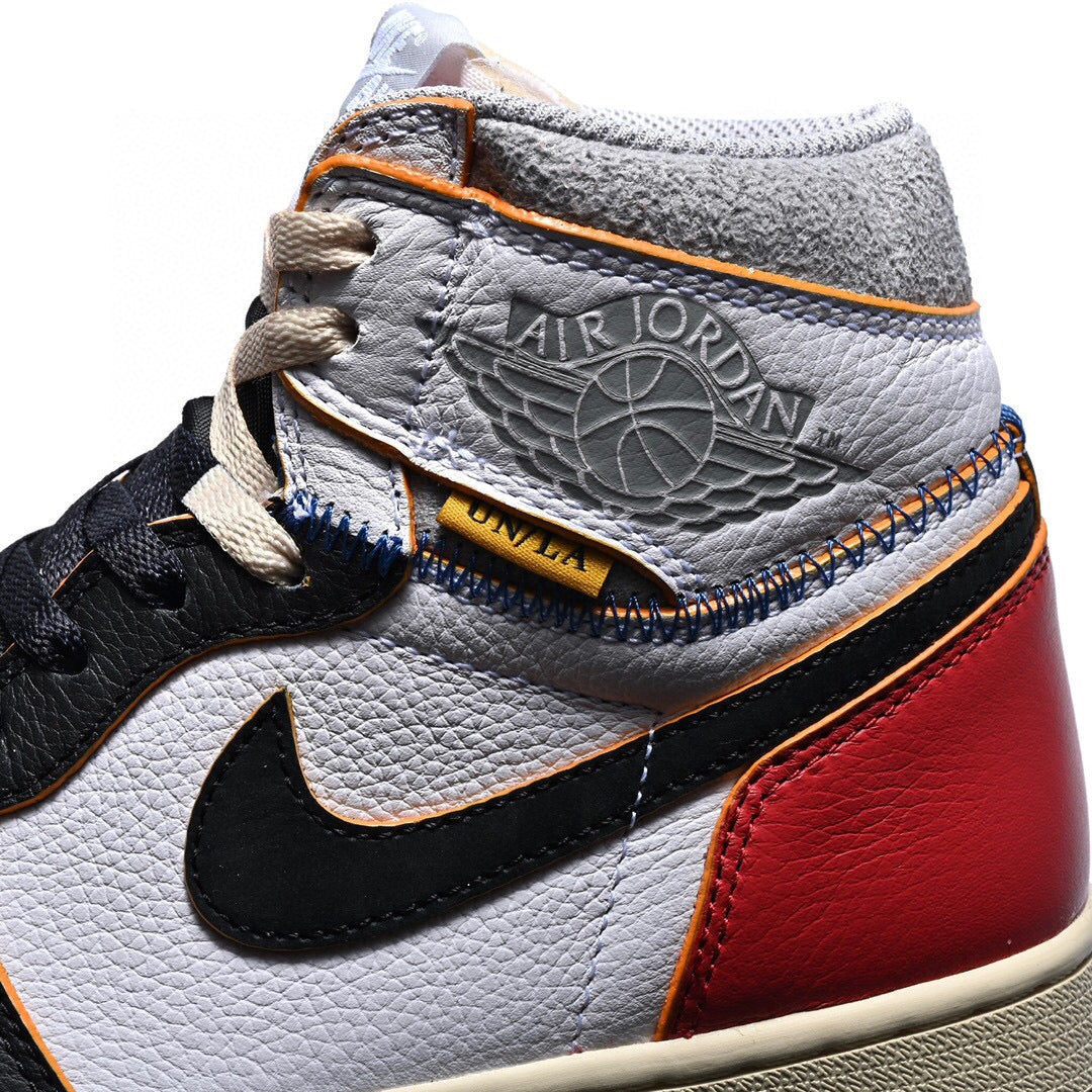 BL - Union x AJ1 High white and red stitching