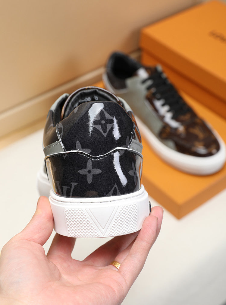 BL - LUV BLnogram Denim Brown And Gray Sneaker