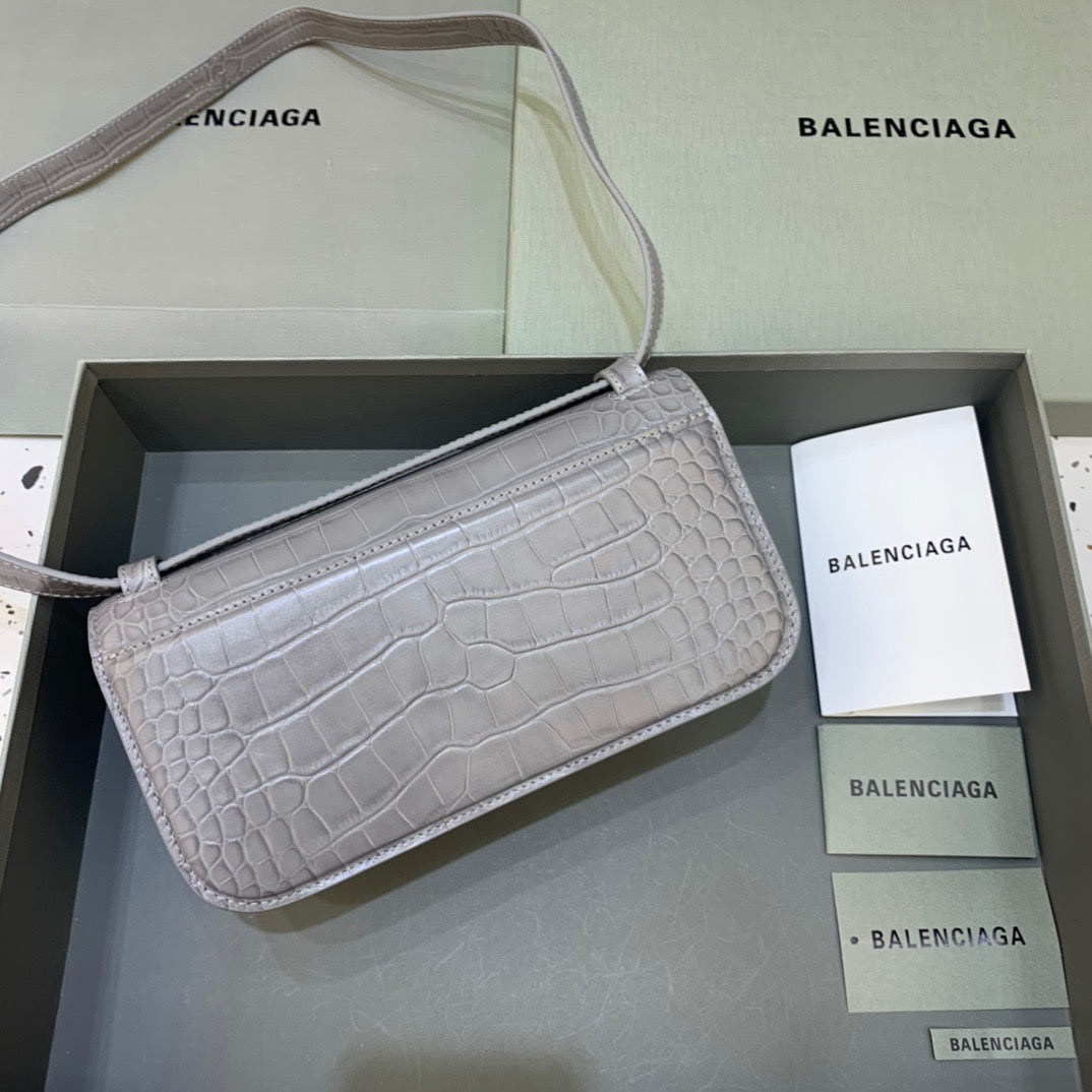Balen Gossip Small Shoulder Bag Gray, For Women, Bags 9.1in/23cm