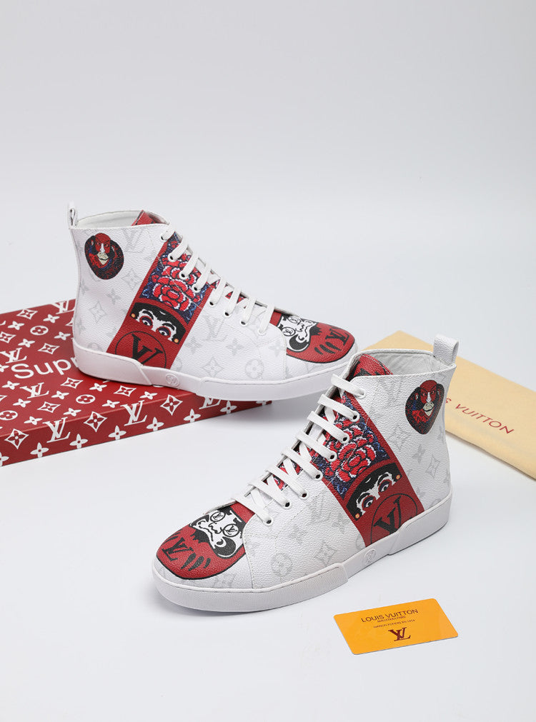 BL - LUV Stellar Trainer Boot White Red Sneaker