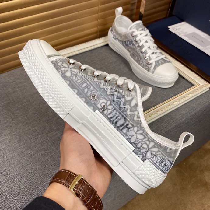 BL - DIR B23 White and Black LOW-TOP SNEAKER