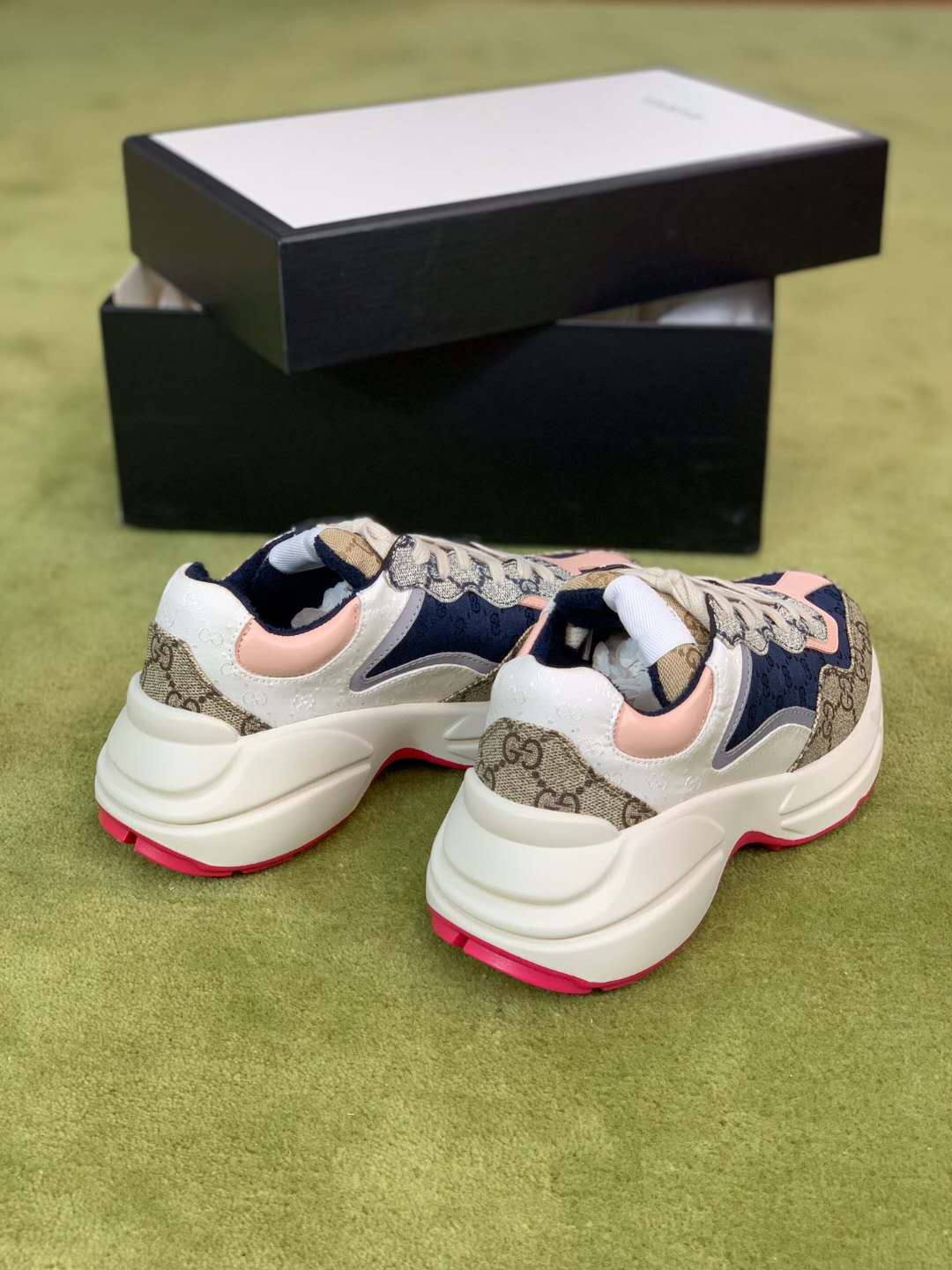 BL-GCI Rhyton GG Brown Pink Sneaker 046