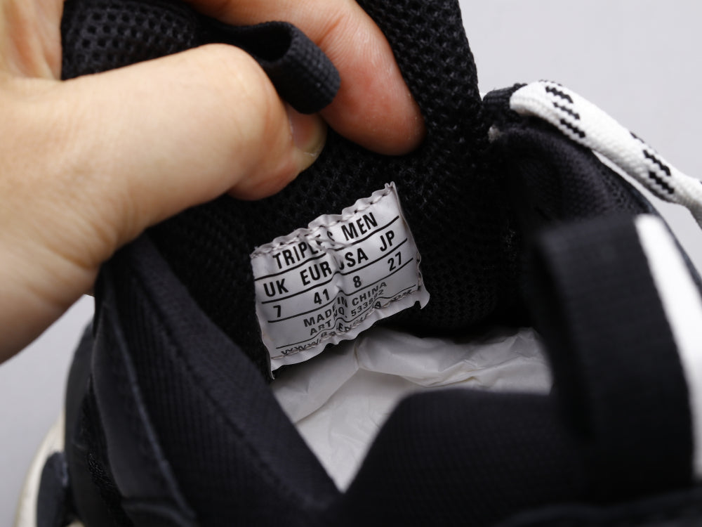 BL - Bla Triple S Black and Red Sneaker