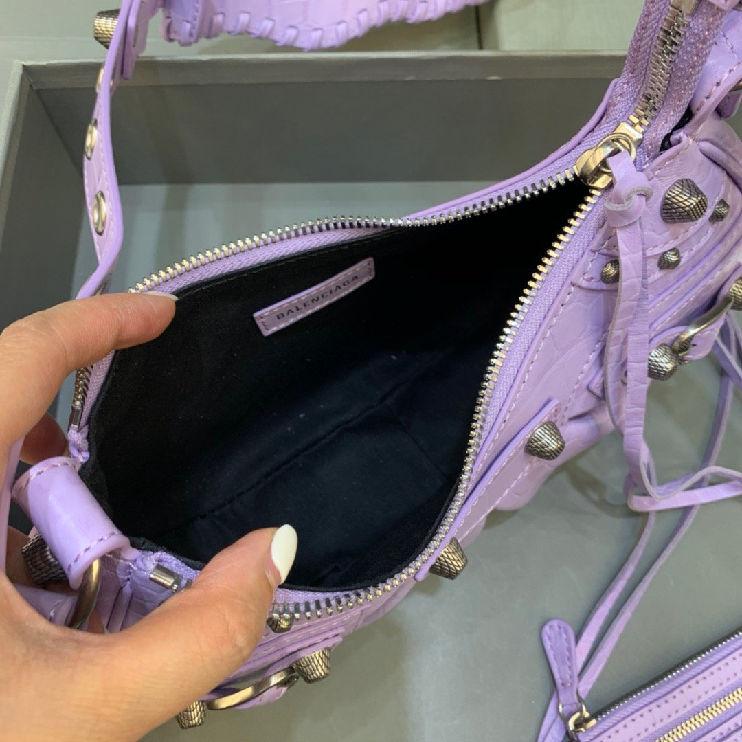 Balen Le Cagole XS Shoulder Bag In Light Purple, For Women, Bags 10.2in/26cm 67130923EBY5306