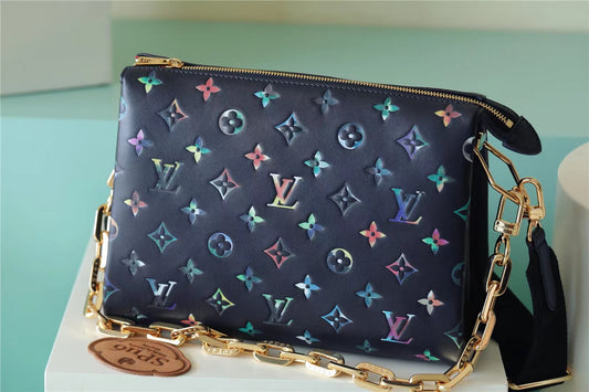 LV Coussin PM Puffy Navy Blue For Women, Shoulder And Crossbody Bags 10.2n/26cm LV