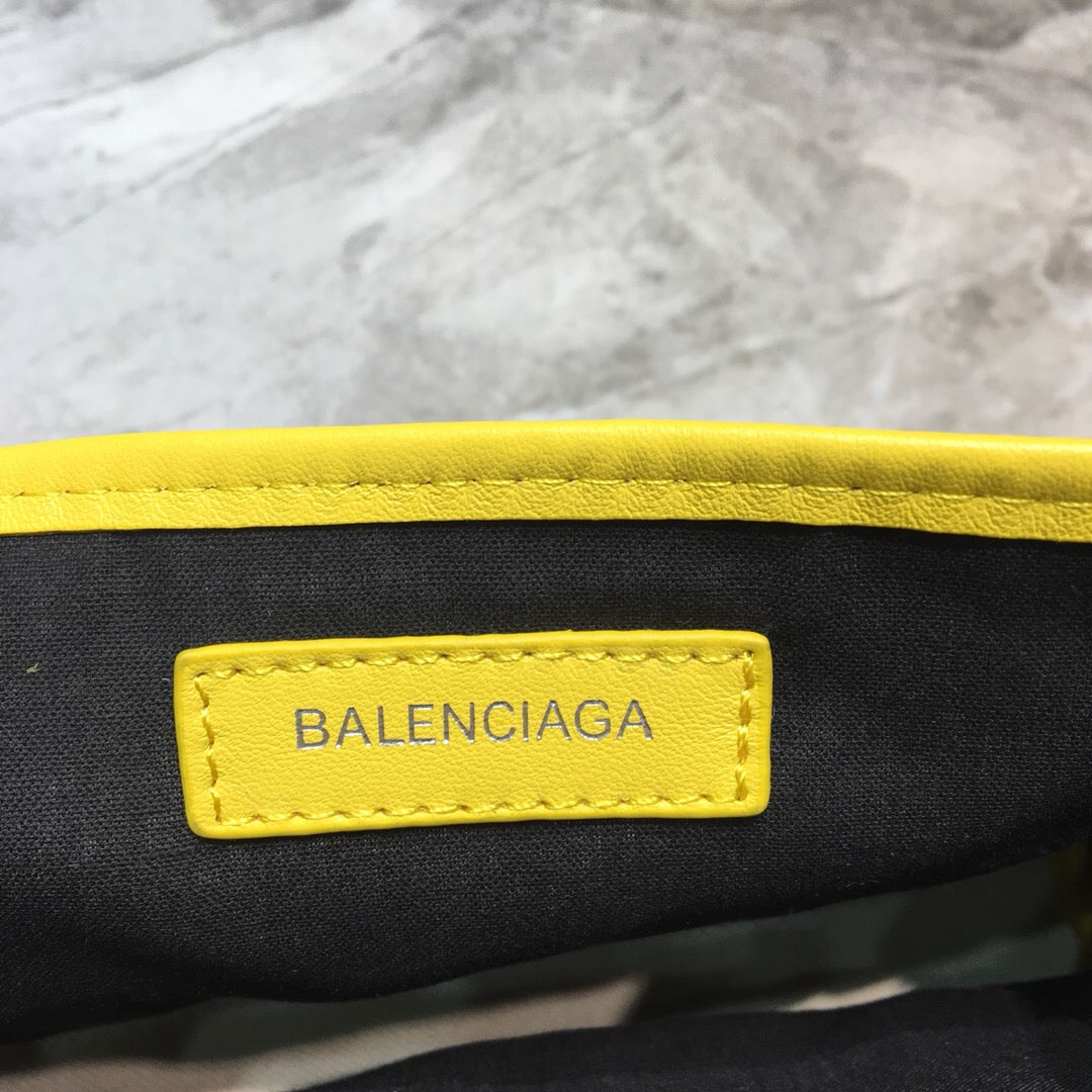 Balen Navy XS Tote Bag In Yellow, For Women, Bags 12.6in/32cm
