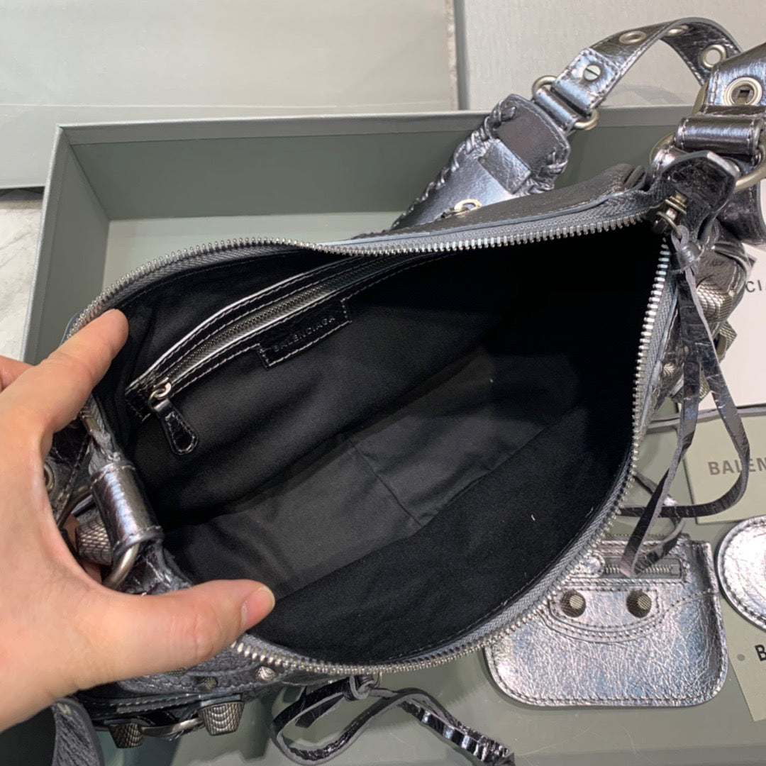 Balen Le Cagole XS Shoulder Bag In Sliver, For Women, Bags 13in/33cm