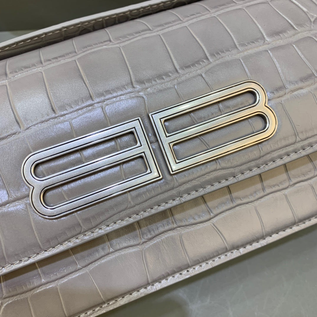 Balen Gossip Small Shoulder Bag Gray, For Women, Bags 9.1in/23cm
