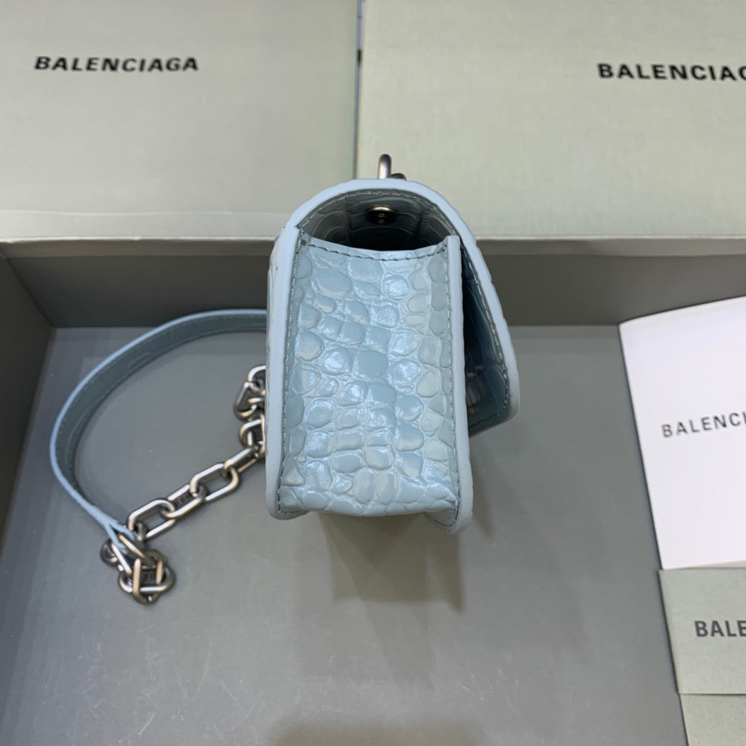 Balen Gossip Small On Chain Shoulder Bag Blue, For Women, Bags 7.4in/19cm