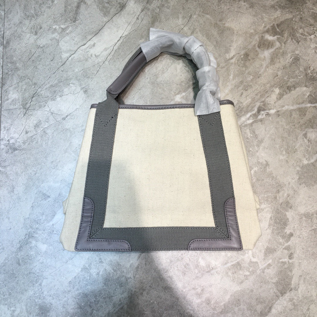 Balen Navy Small Cabas Tote Bag In Gray, For Women, Bags 18.5in/47cm