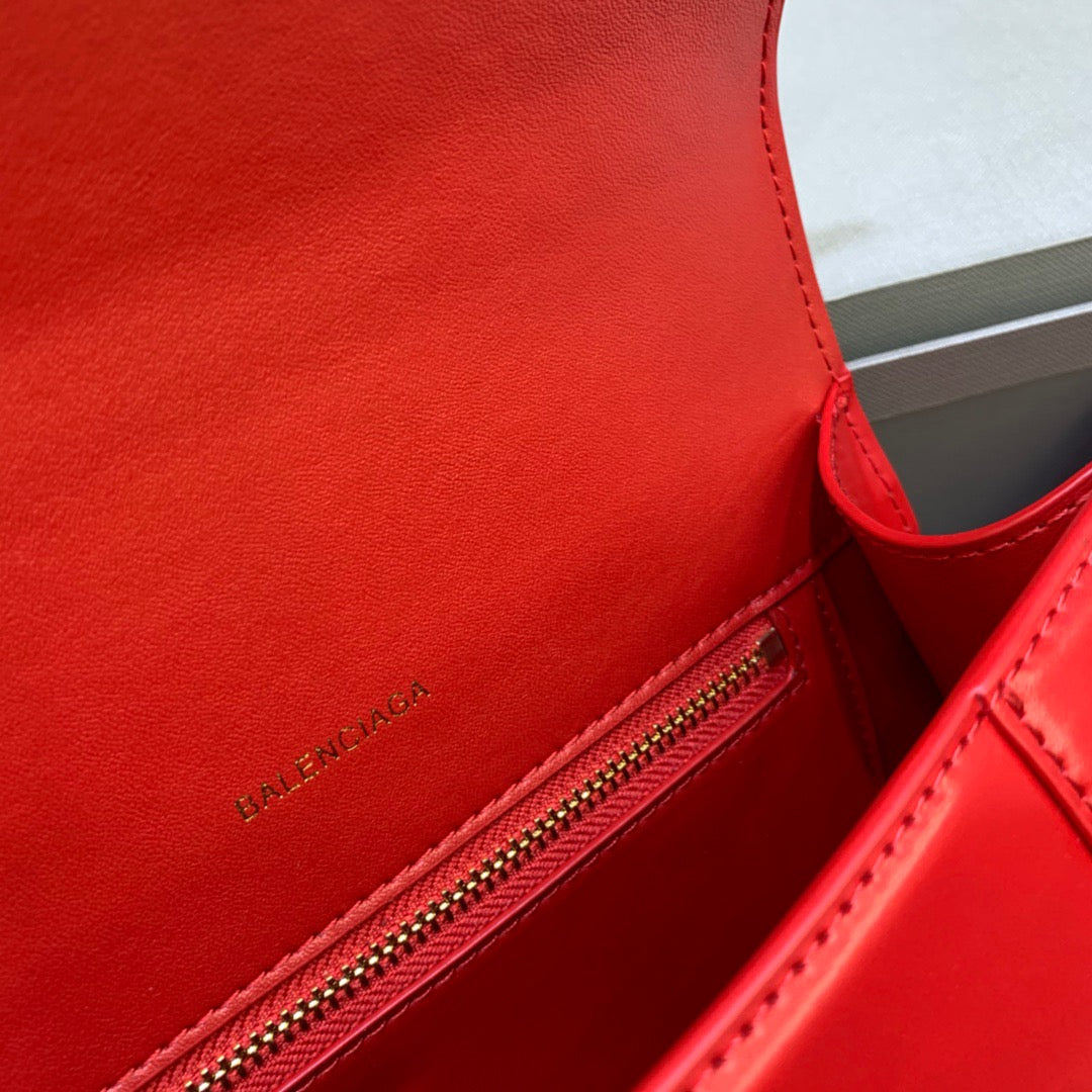 Balen Hourglass Small Handbag In Bright Red, For Women, Bags 9in/23cm 5935461QJ4M6406