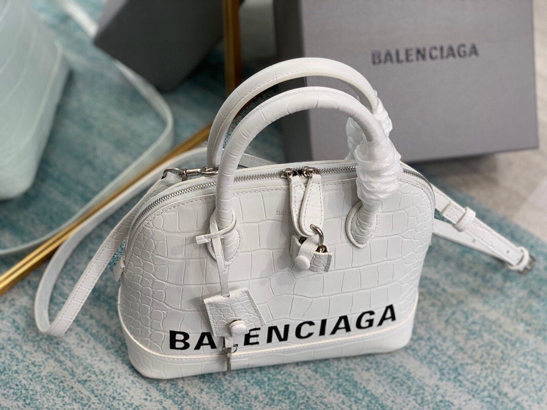 Balen Ville XXS Handbag In White, For Women, Bags 8.6in/22cm