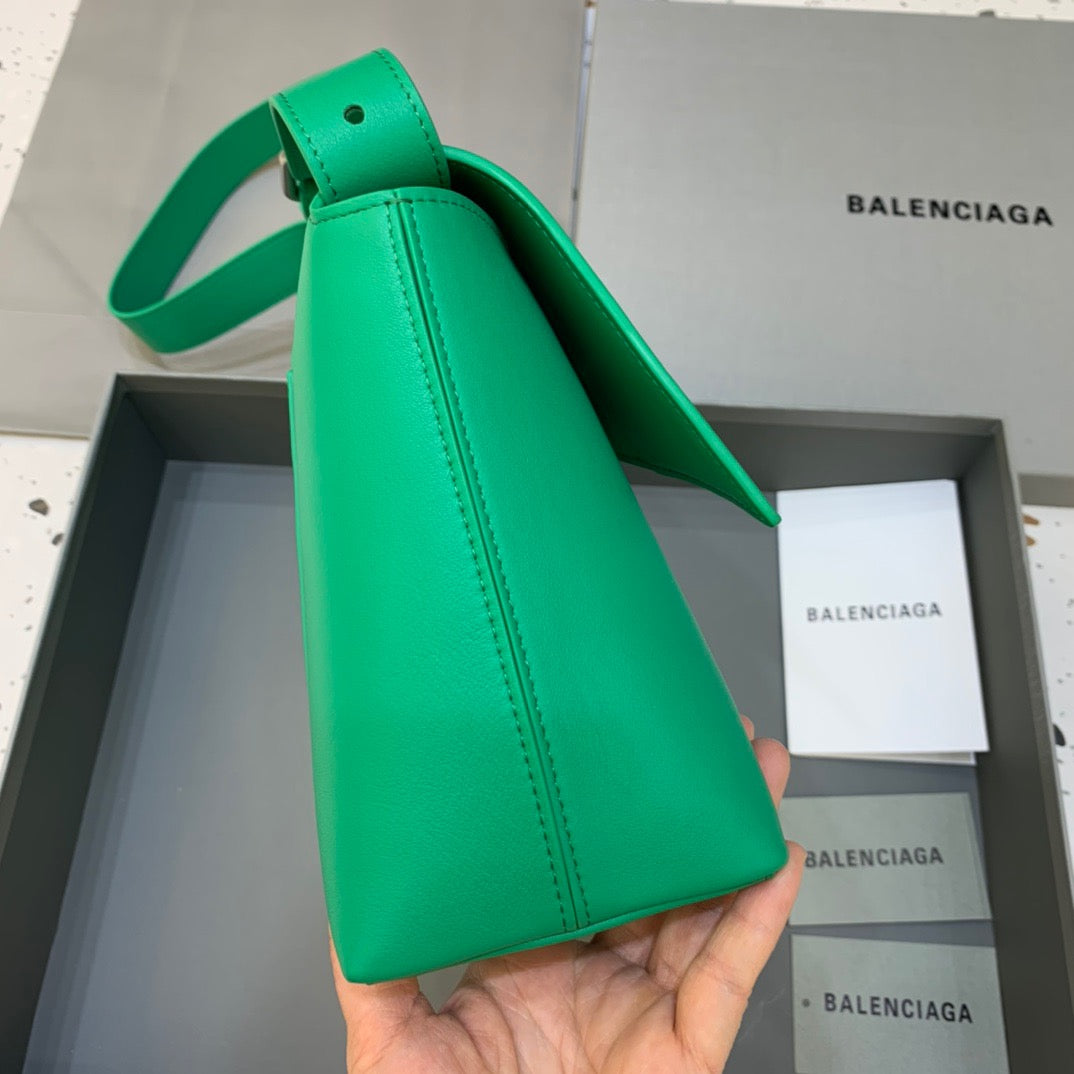 Balen Downtown Small Shoulder Bag In Green, For Women, Bags 11.8in/30cm