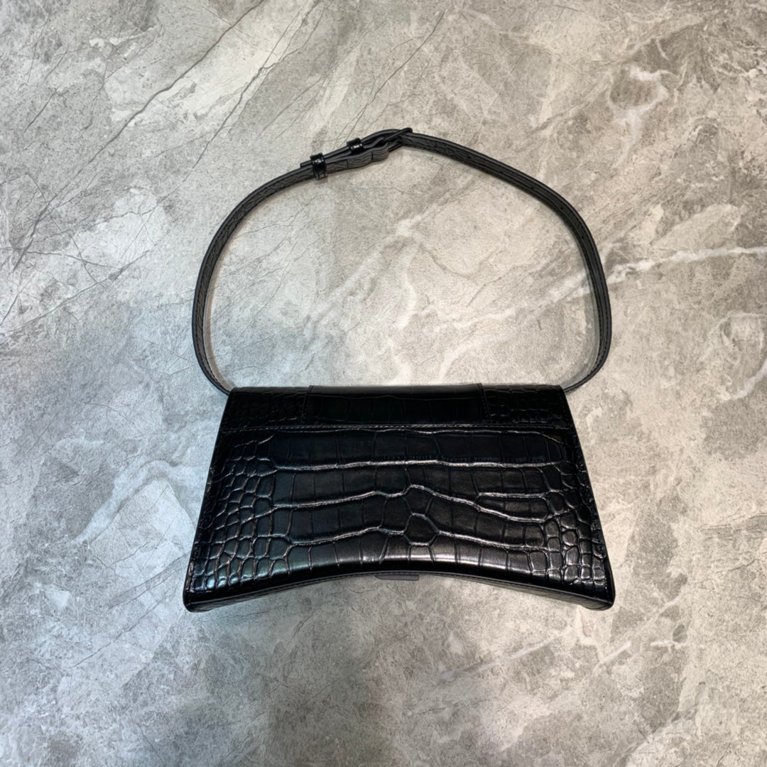 Balen Hourglass Handbag In Black, For Women, Bags 9.8in/25cm