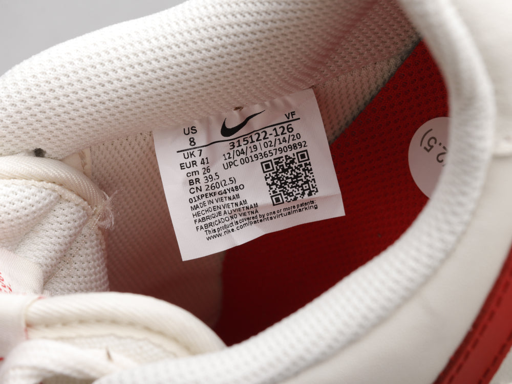 BL - AF1 retro white red low top