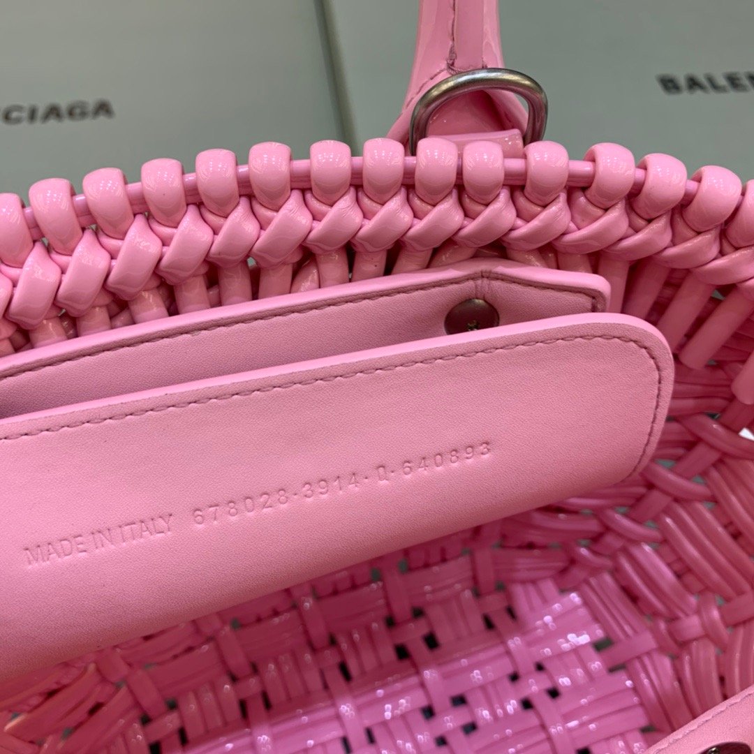 Balen Bistro XS Basket With Strap In Pink, For Women, Bags 16.1in/41cm