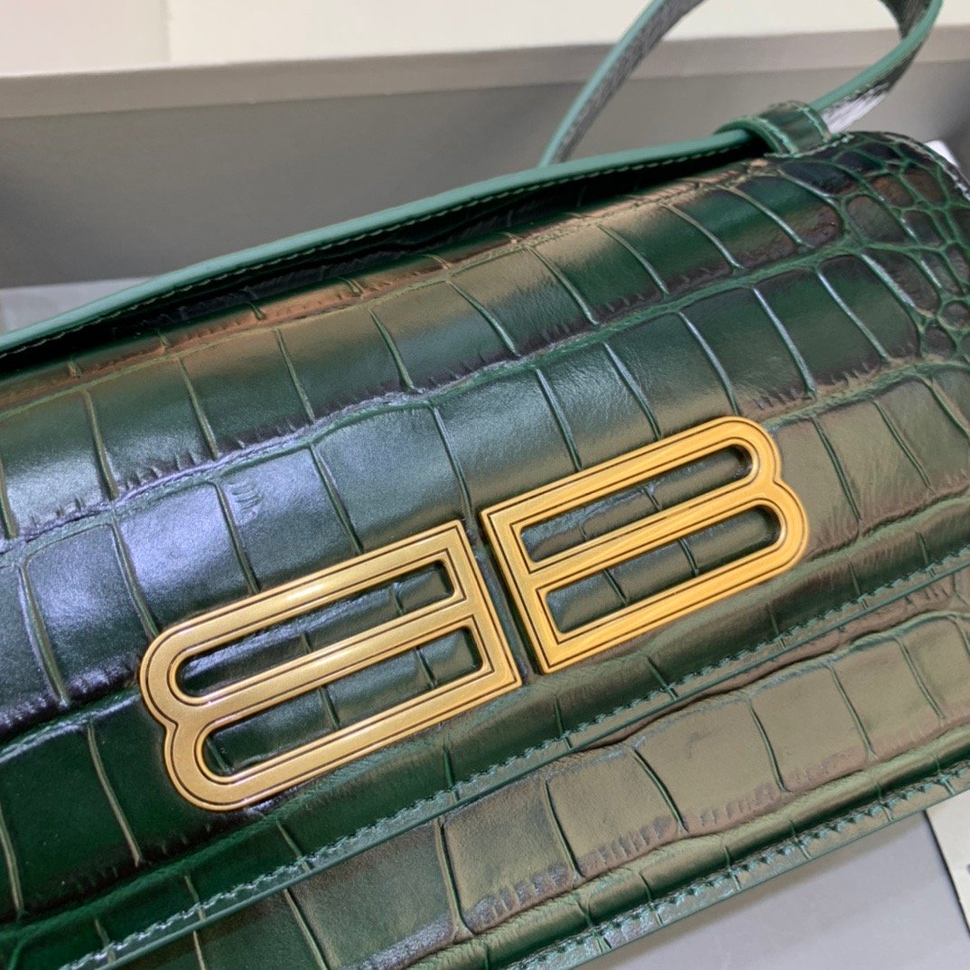 Balen Gossip Small Shoulder Bag Dark Green, For Women, Bags 9.1in/23cm